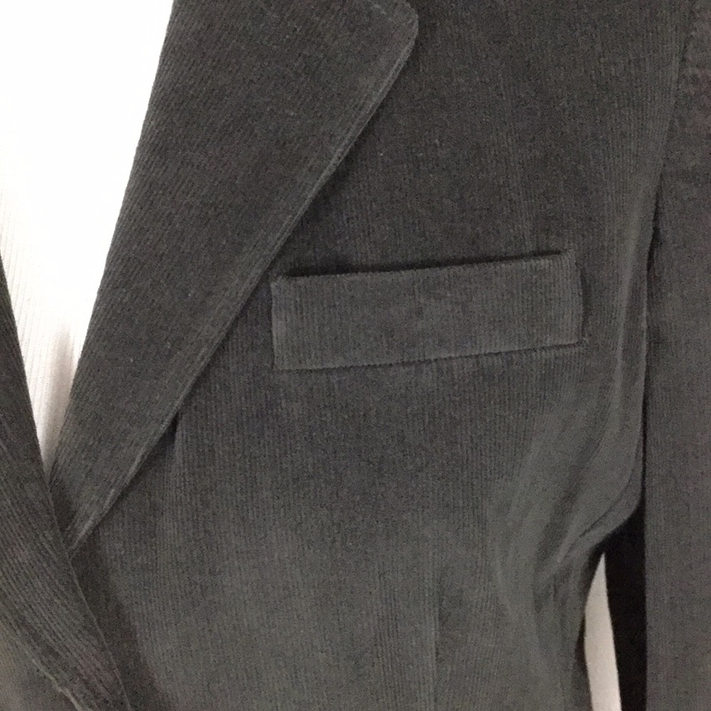 NWOT Rafaella olive-green-grey corduroy blazer - Picture 3 of 10